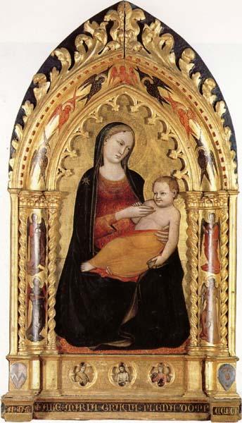 Niccolo di Pietro Gerini Madonna and Child Norge oil painting art